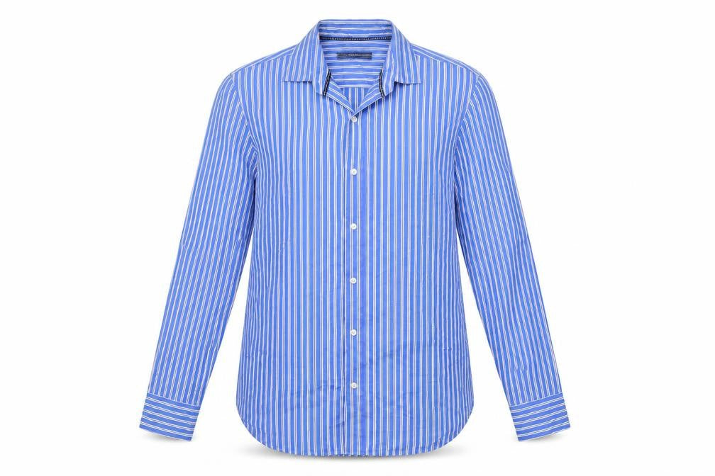Front view of Blazer women’s blue striped jumper, size S