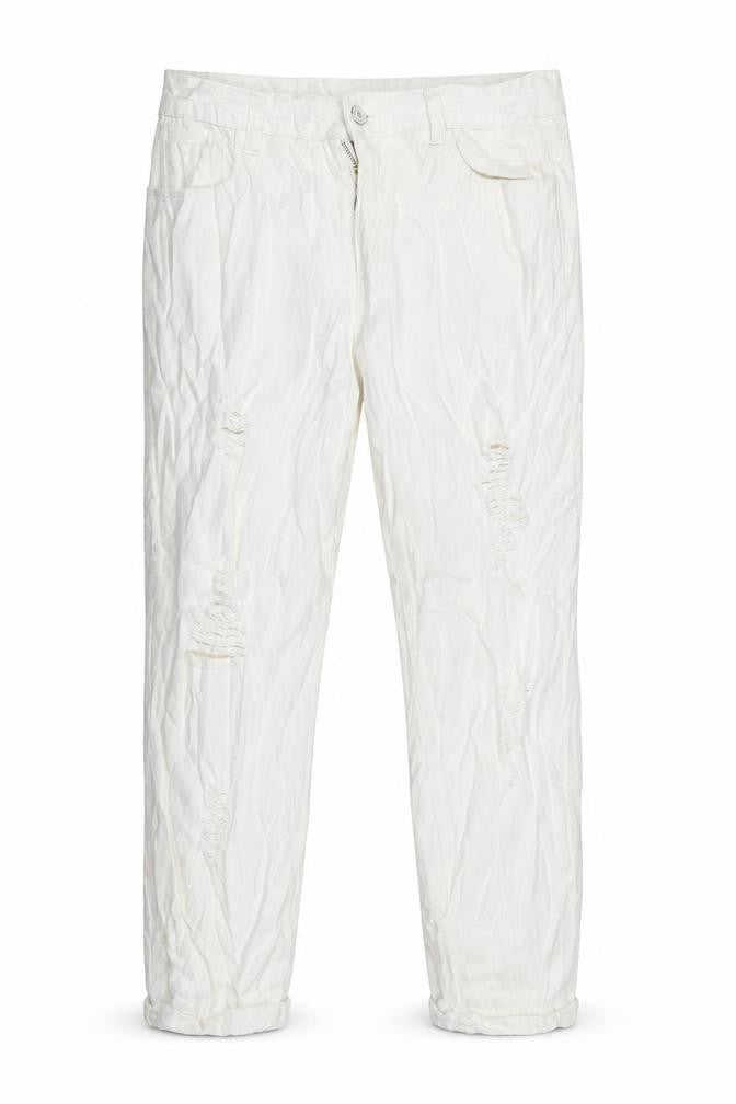 Preworn Womens White   Straight Jeans Size L L23 in