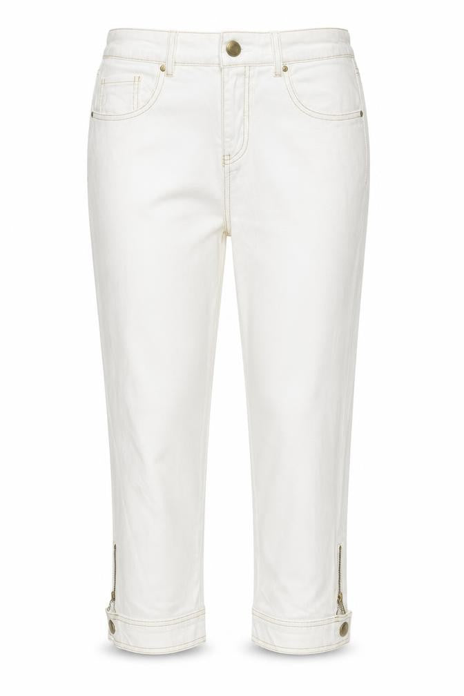 Oltre Womens White   Straight Jeans Size 14 L23 in