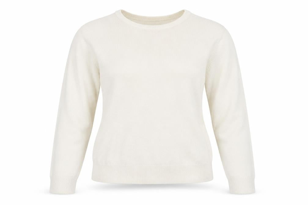Front view of Isabelle women’s white knit jumper, size S