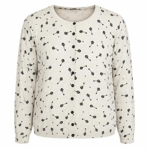 M&S Womens Beige Floral  Cardigan Jumper Size 12