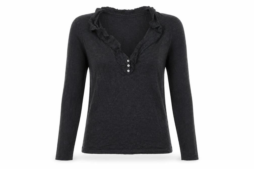 Front view of Preworn women’s grey jumper, size S