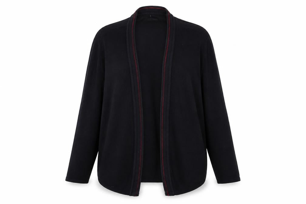 Front view of Marks & Spencer women’s black cardigan jumper, size M