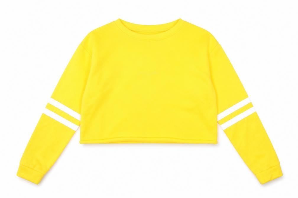 Preworn Womens Yellow   Cropped T-Shirt Size S