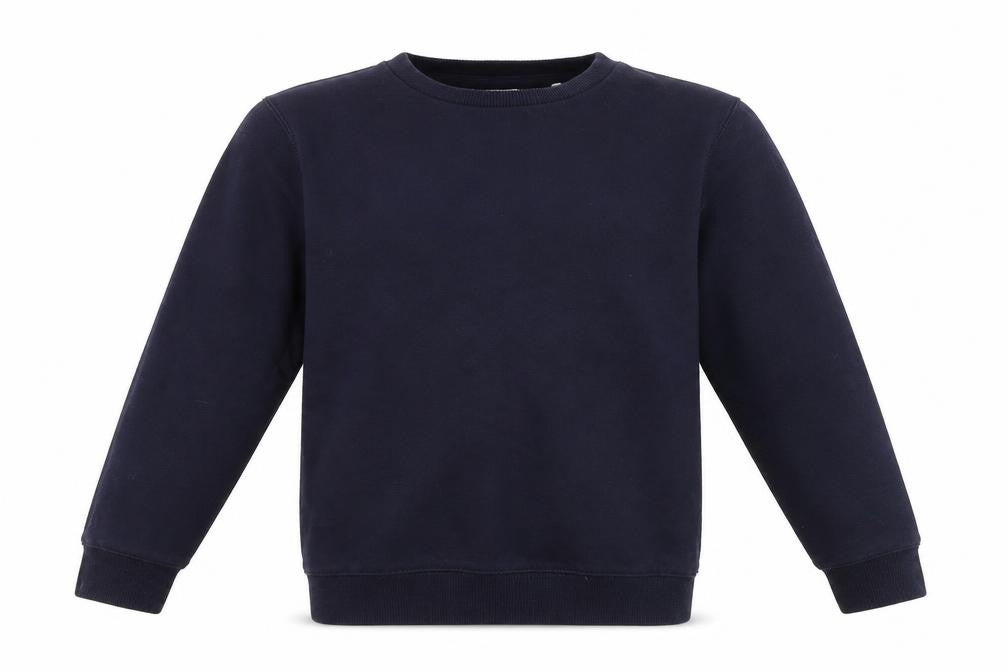 Front view of Tu boys’ blue jumper, size 6, years