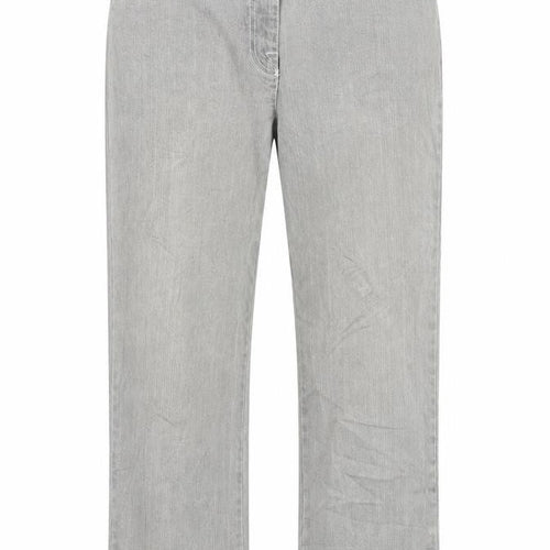 Preworn Womens Grey  Denim Straight Jeans Size 12 L23 in
