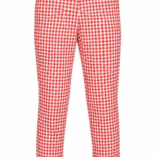 Astradivarius Womens Red Check  Trousers  Size 6 L26 in