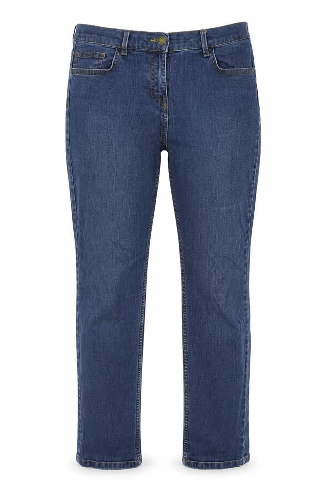 Collection Womens Blue  Denim Straight Jeans Size 12 L25 in