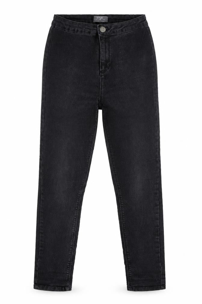 Lyla Womens Black  Denim Straight Jeans Size 8 L26 in