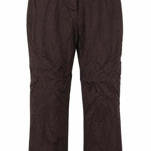 F&F Womens Brown   Trousers  Size 14 L25 in