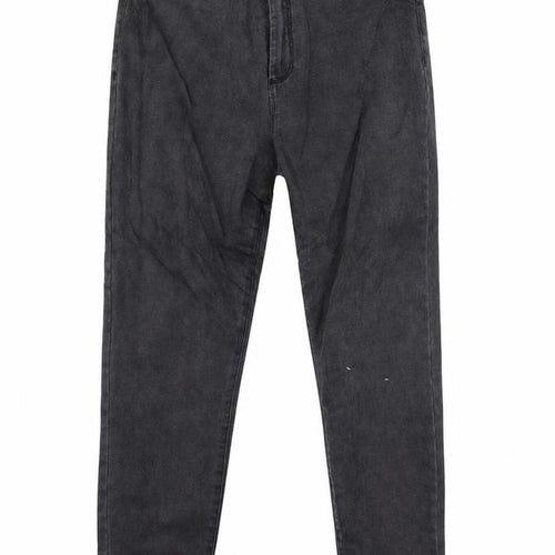 Denim Co. Womens Black  Denim Straight Jeans Size 16 L27 in