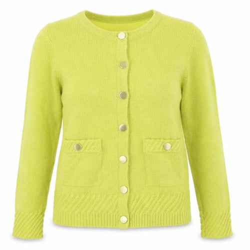 M&S Womens Yellow   Cardigan Jumper Size 6