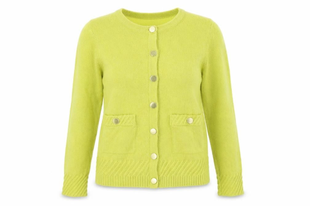 M&S Womens Yellow   Cardigan Jumper Size 6