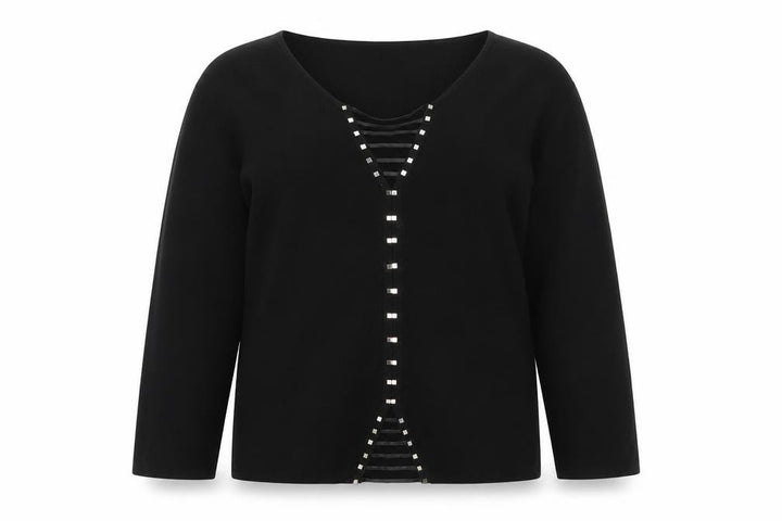 Roman Womens Black   Pullover Jumper Size S
