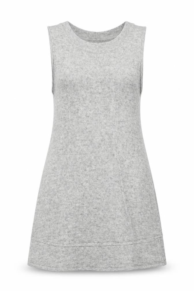 Front view of Trf women’s grey colourblock a-line, size M