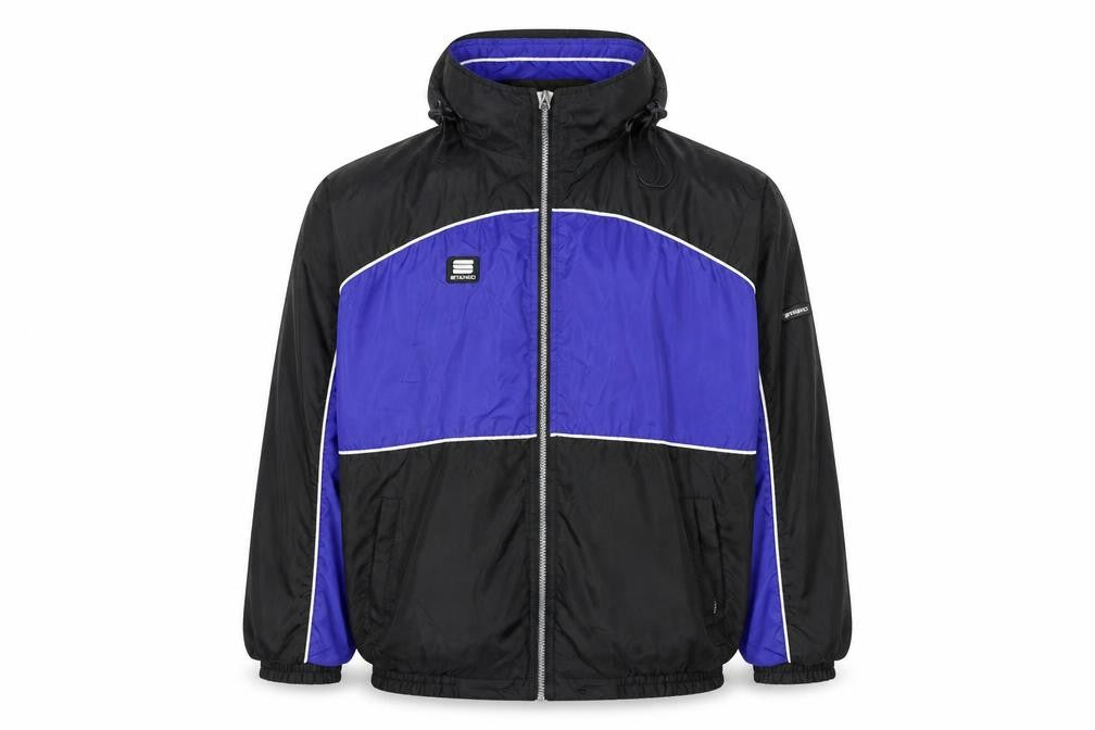 Front view of stanino boys’ black colourblock anorak jacket, size S
