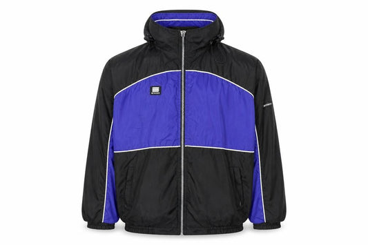 Front view of stanino boys’ black colourblock anorak jacket, size S