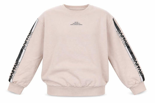Front view of New Look girls’ pink jumper, size 12-13, years