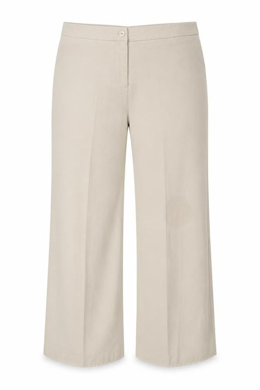 Front view of Alexara women’s beige trousers, size UK 18, 31-inch leg