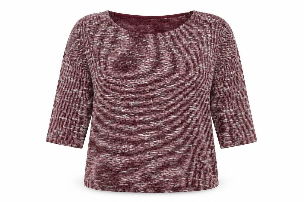 Front view of ESMARA women’s purple jumper, size UK 14