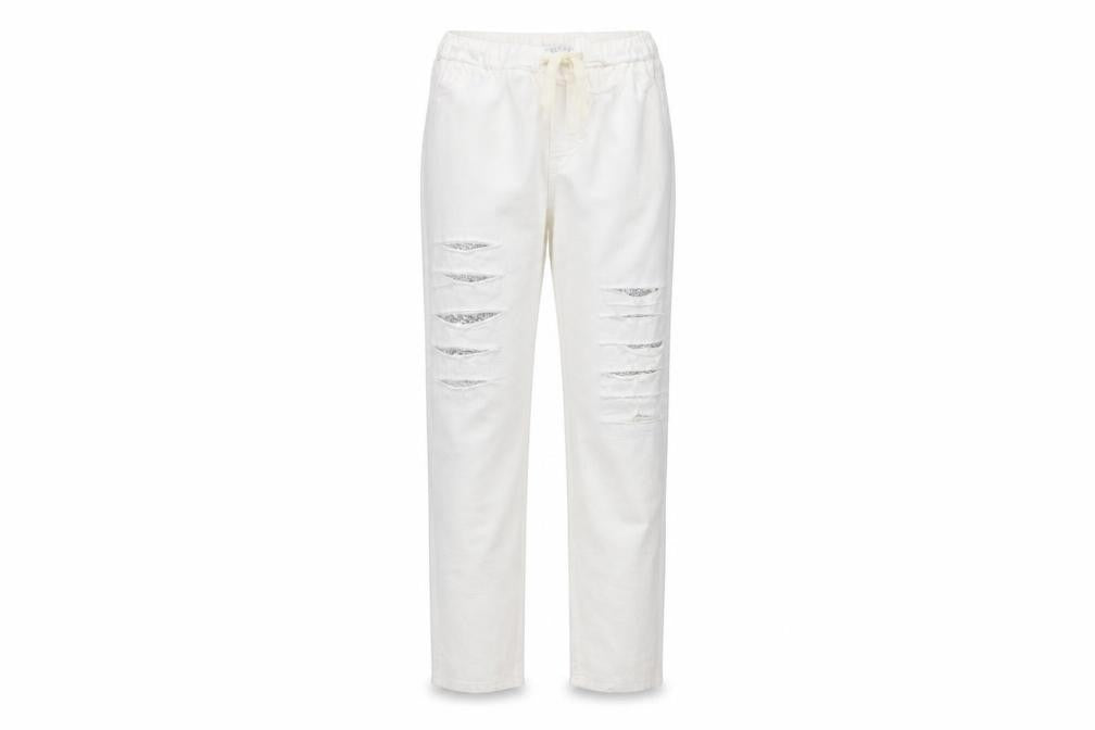 Glossy Womens White  Denim Straight Jeans Size 36 in L29 in