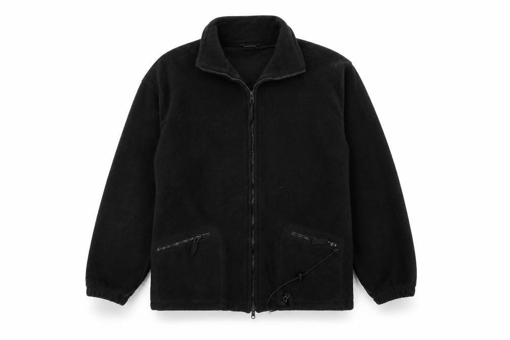 Front view of originals men’s black jacket, size M