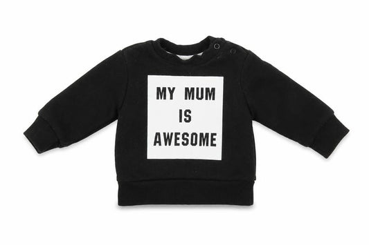 Front view of mini rebel Black jumper, size 0-3, Months