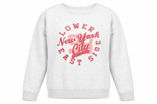 Front view of New Look girls’ grey rayon jumper, size 12, years - new york
