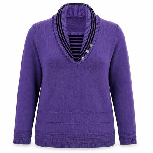 CHIC Womens Purple   Cardigan Jumper Size L