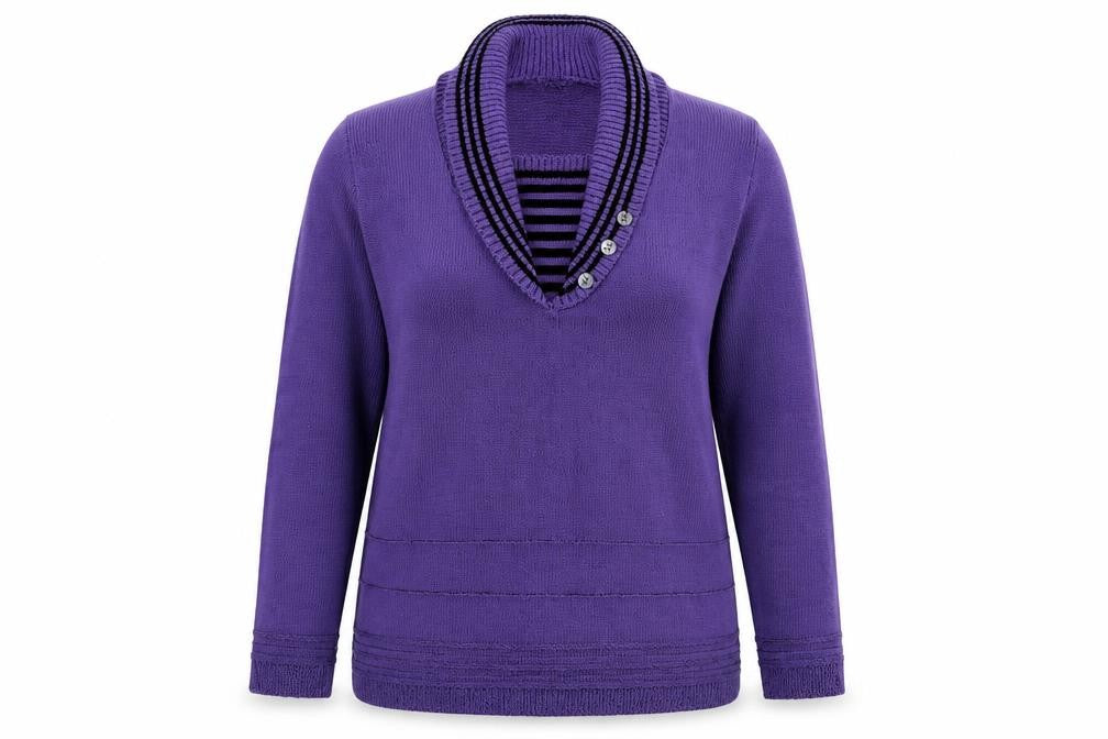 CHIC Womens Purple   Cardigan Jumper Size L