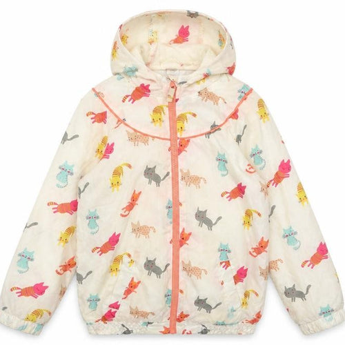 Preworn Girls White Animal Print  Jacket  Size M