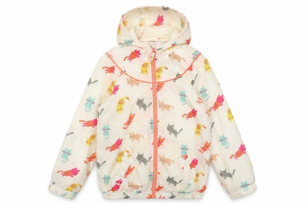 Preworn Girls White Animal Print  Jacket  Size M