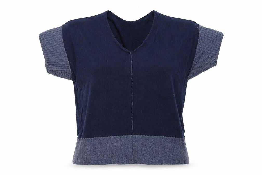 Front view of Preworn women’s blue jumper, size S