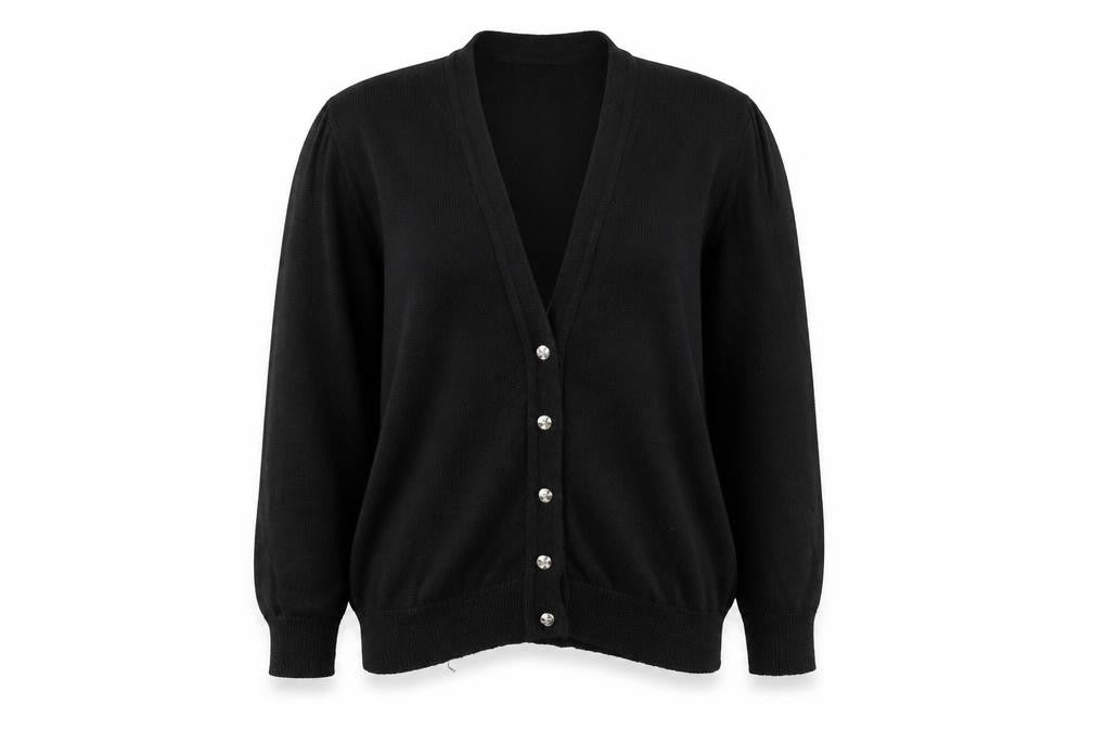 Minister Womens Black   Cardigan Jumper Size L