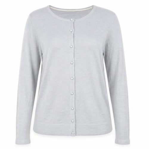 Classic Womens Grey  Knit Cardigan Jumper Size 16