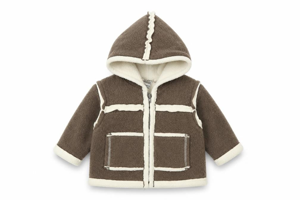 Front view of Noppies Baby Brown Jacket, size 6-9, Months