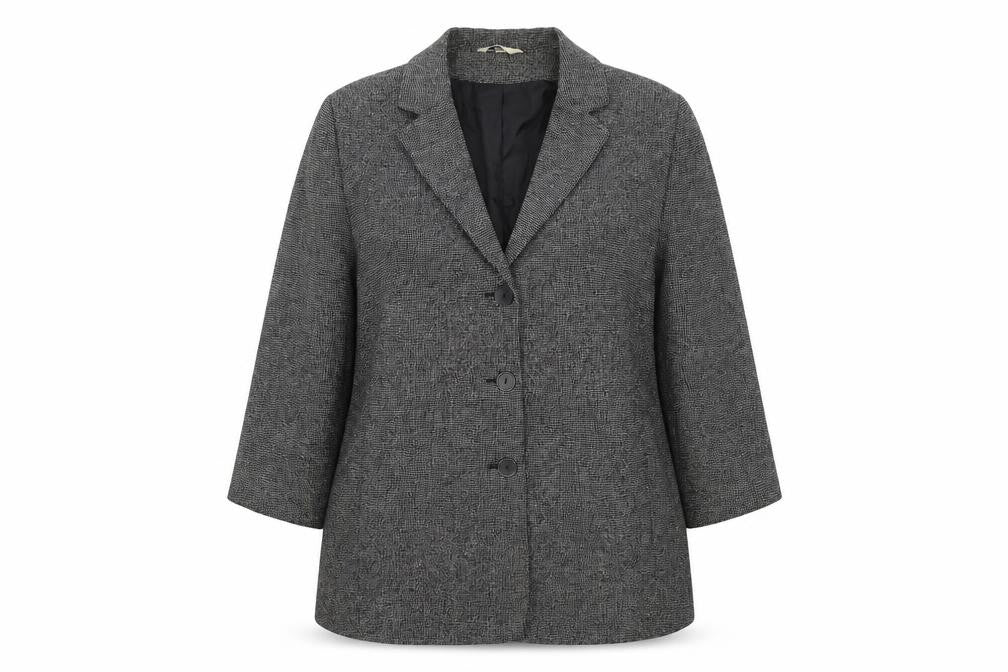 Front view of Klass women’s green polka dot jacket blazer, size UK 16