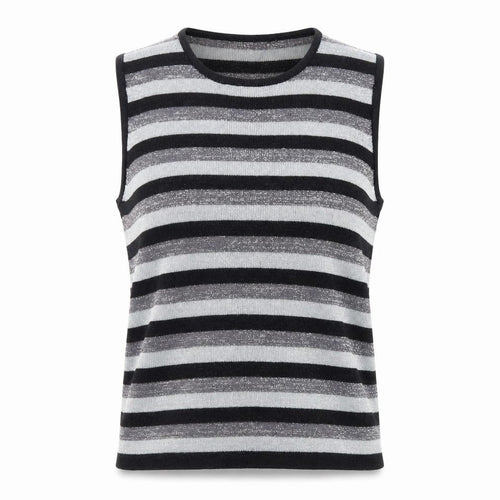 Preworn Womens Grey Striped  Vest Jumper Size S