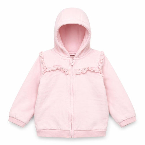 Asda George Girls Pink   Full Zip Jumper Size 9-12 Months