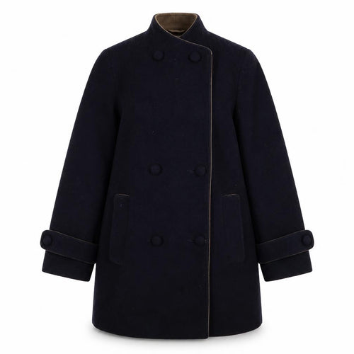 EWM Womens Blue   Overcoat Coat Size 10