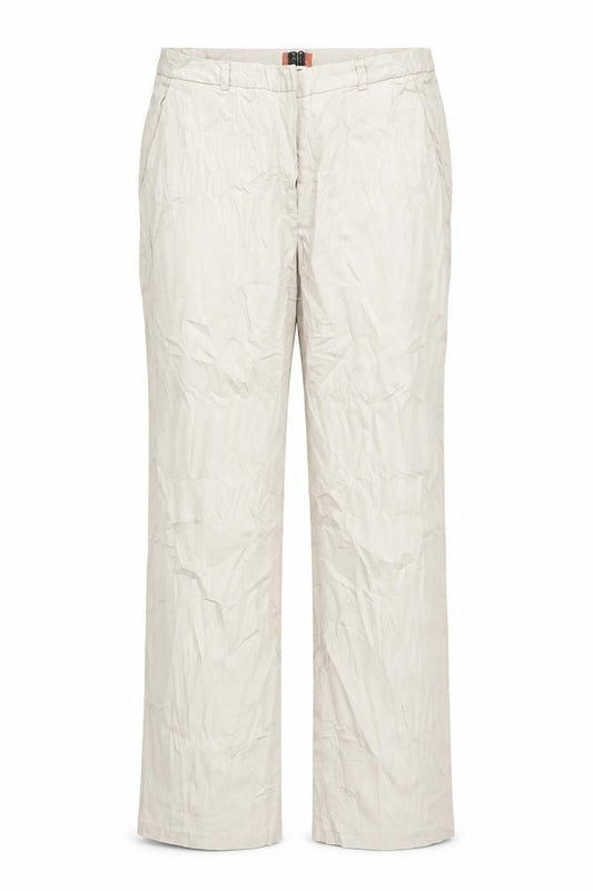 Front view of Cyrillus women’s beige trousers, size UK 12, 29-inch leg