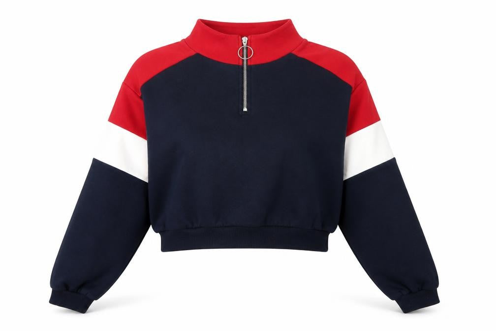 Front view of H&M women’s blue jumper, size S