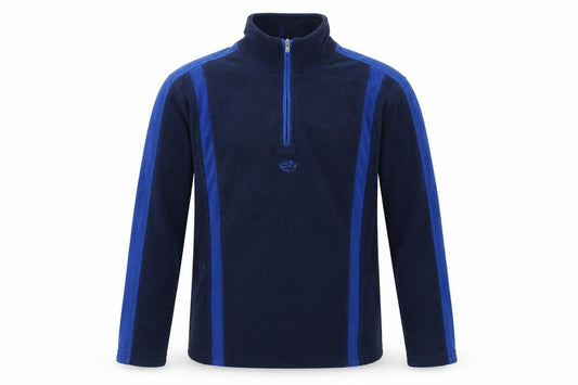 Front view of CRANE men’s blue jacket, size M