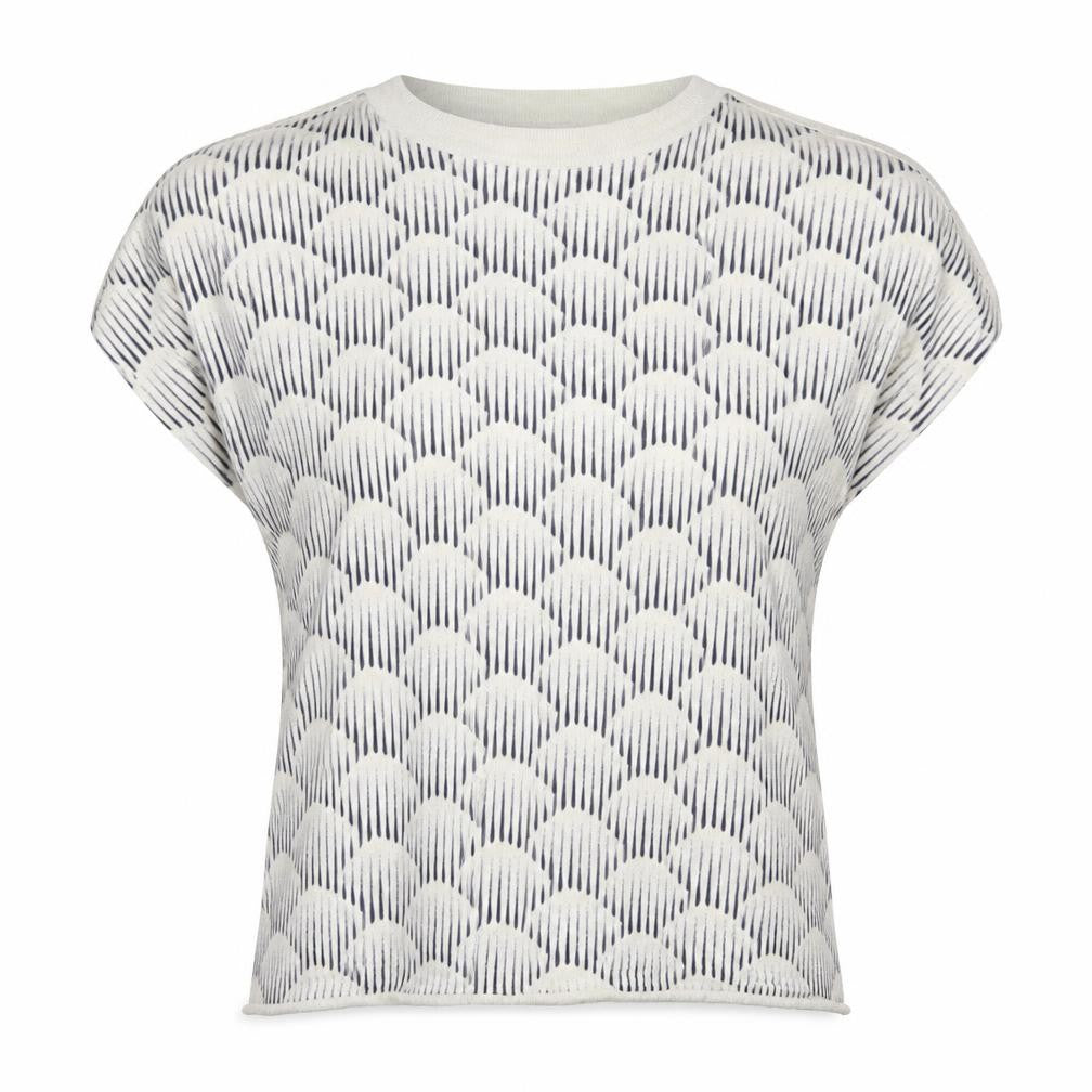 Next Womens White Geometric  Basic Blouse Size S