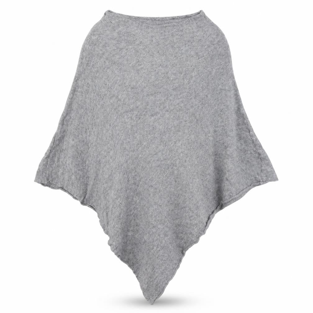 Front view of Pieces women’s grey shrug jumper one size