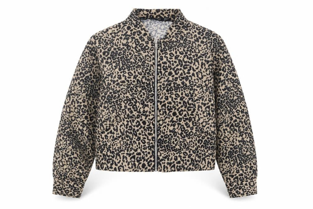 Boohoo Womens Black Animal Print  Jacket  Size 10