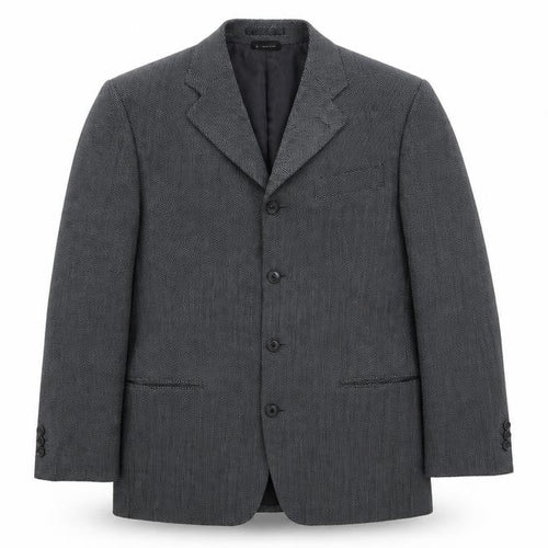 Benvenuto Mens Grey Geometric  Jacket Suit Jacket Size 40