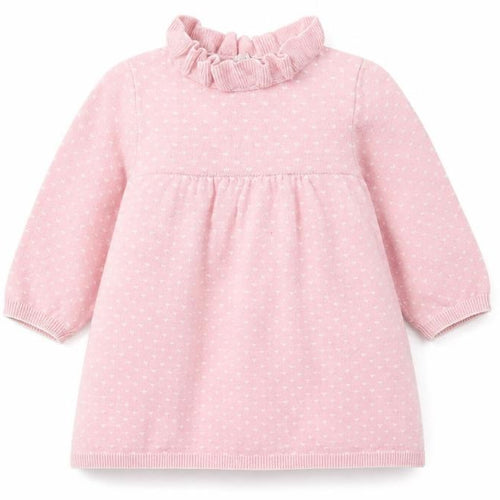 Nutmeg Girls Pink   Jumper Dress  Size 6-9 Months  - heart pattern