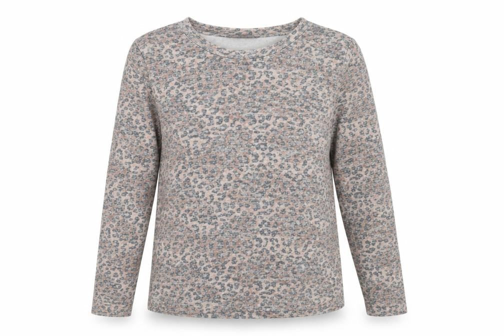Marks and Spencer Womens Brown Animal Print  Pullover Jumper Size 12
