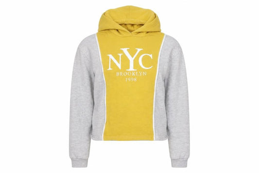 Front view of Primark girls’ grey henley jumper, size 12-13, years